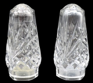 (2) Cut Glass Shakers