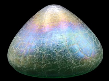 Iridescent Art Glass Dome