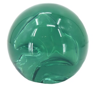 Green Blown Glass Globe