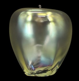 David Smallhouse (Born 1949) American, Orient & Flume Iridescent Blown Glass Apple