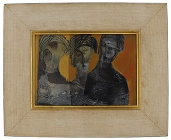 Lila Hartman (1920-2017) American, Mixed Media on Canvas