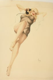 ???????Alberto Vargas (1896–1982) American, Numbered Lithograph Pin-Up