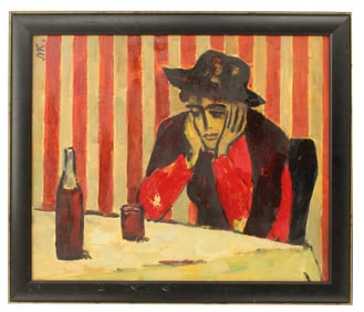 Mikhail Kazansky (1932-2003) Russian, "Red Wine" Oil on Canvas