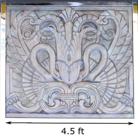 Randall Wolff (Born 1960) American, Exceptional Large Art Nouveau Style Metal Wall Art