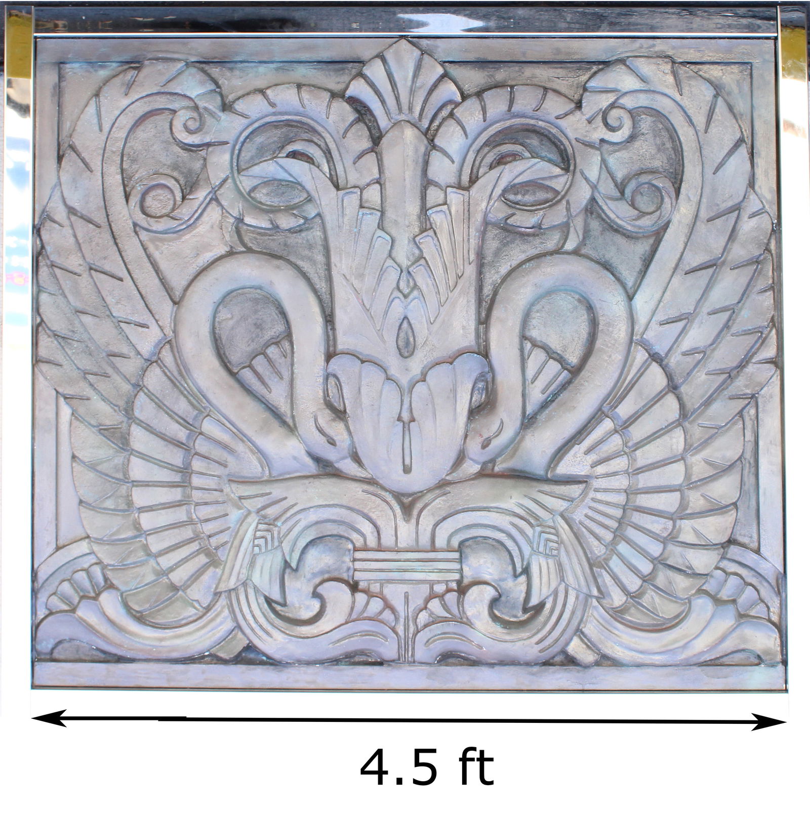 Randall Wolff (Born 1960) American, Exceptional Large Art Nouveau Style Metal Wall Art (1 of 14)