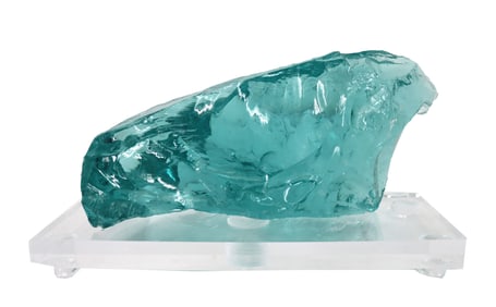 Aquamarine Abstract Acrylic Sculpture