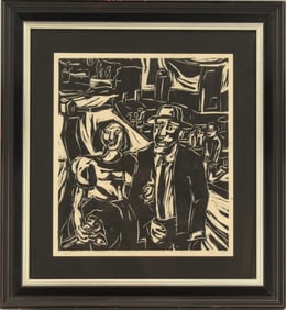 Miriam Inez da Silva (1939-1996) Brazilian, Woodcut Print