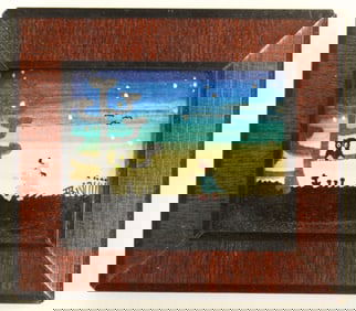 Iris Daniels (1959-2024) German, Vintage German Hand-Painted Illustrated Tile