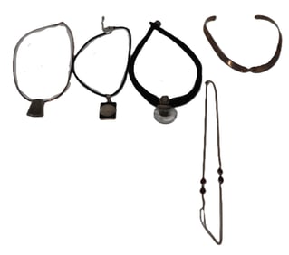 5 Sterling Necklaces - 3.790 ozt.