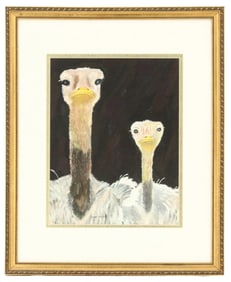 Zoe Albino (Born 1939) American, Impressionist Wildlife Oil on Board