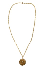 Miriam Haskell (1899-1981) American, Signed Faux Roman Medallion Costume Necklace