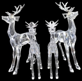 (4) Acrylic Deer Figures