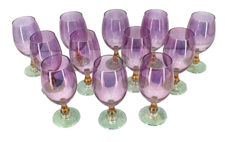 (12) Vintage Wine Glasses