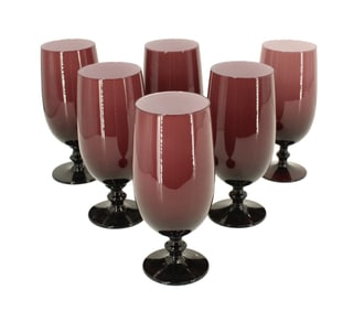 6 Vintage Wine Glasses