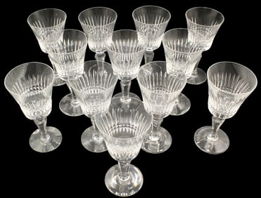 Set of 12 Royal Doulton Vanborough Tall Claret Wine Glasses