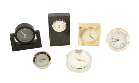 Group of 6  Modern Clocks