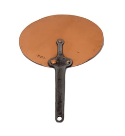 Vintage French Hand-Hammered Copper and Cast Iron Casserole Pan Cover