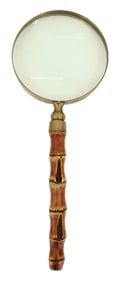 Vintage Magnifying Glass with Bamboo Style Handle
