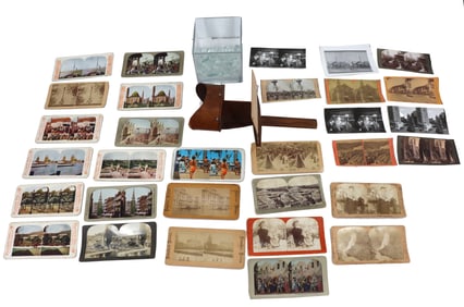 Vintage Stereoscope and (34) Slides