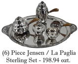 (6) Piece Jensen / La Paglia Sterling Coffee and Tea Serving Set - 198.94 ozt.