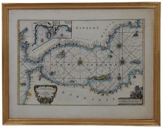 Joseph Roux Lithograph Map, Carte de Particuliere des Cote Despagne et Barbarie (1 of 12)