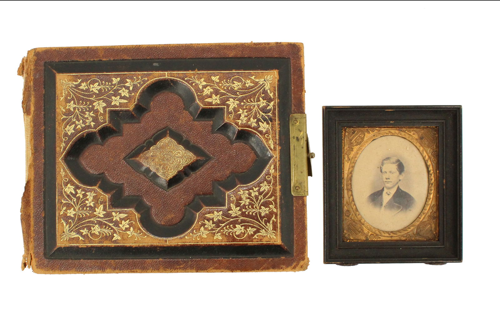 Album of Early to Mid-19th Century Daguerreotypes and Framed Tintype (1 of 15)