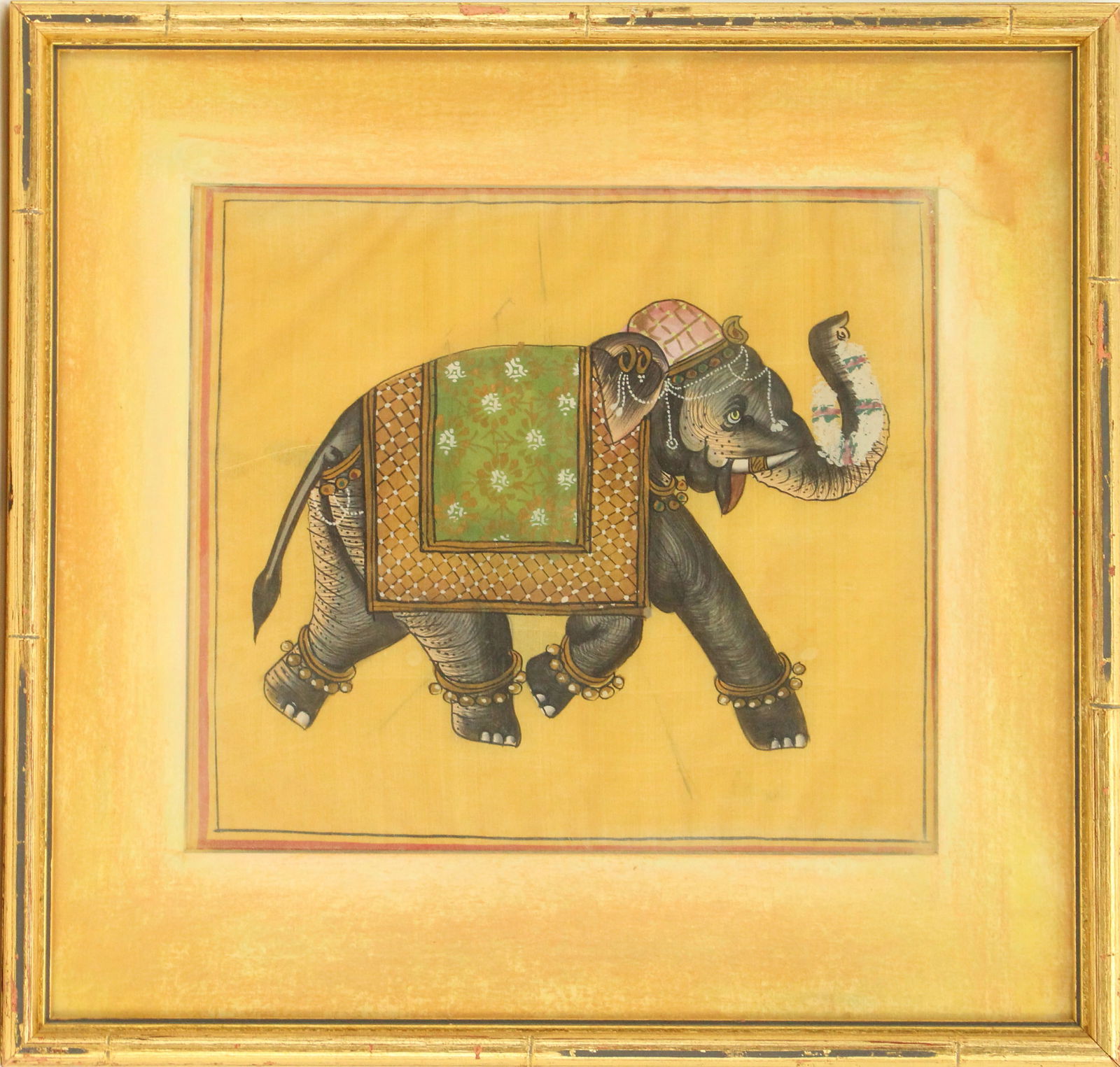 Indian Adorned Happy Elephant Painting (1 of 13)
