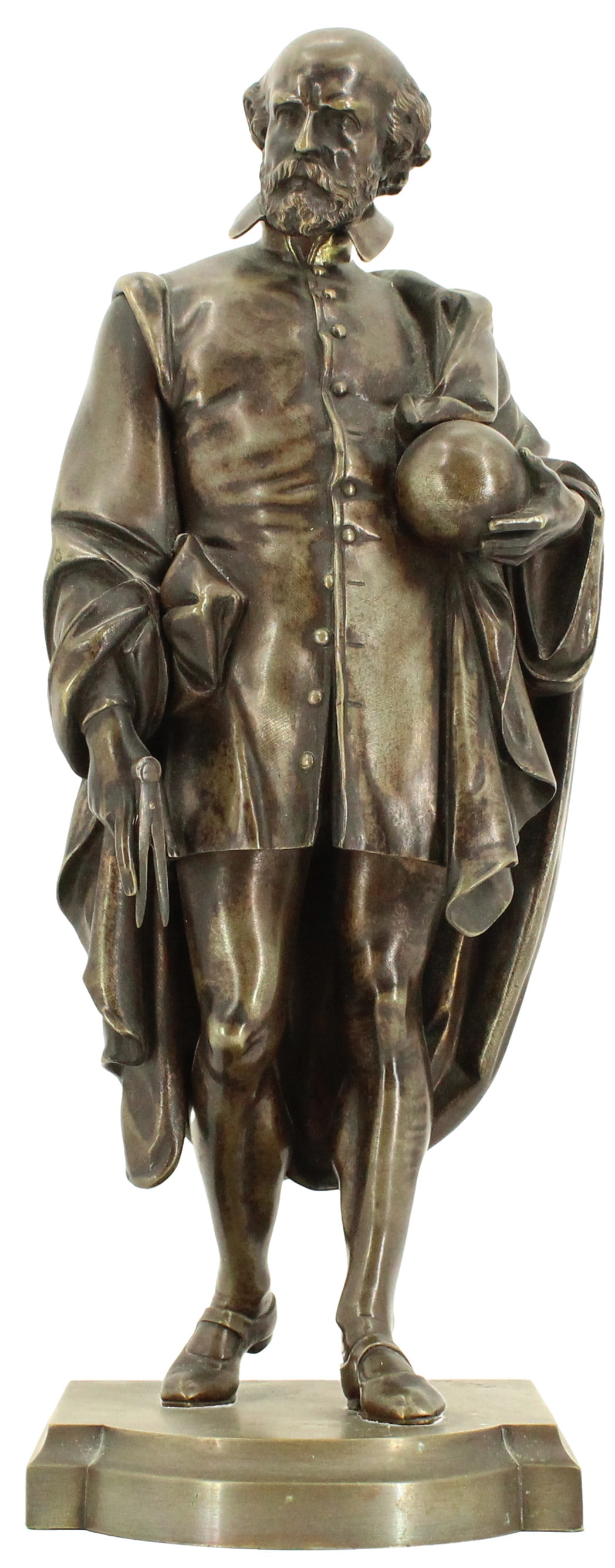 19th Century Bronze Sculpture of the 16th Century Scientific Genius Gerardus Mercator Holding a (1 of 19)