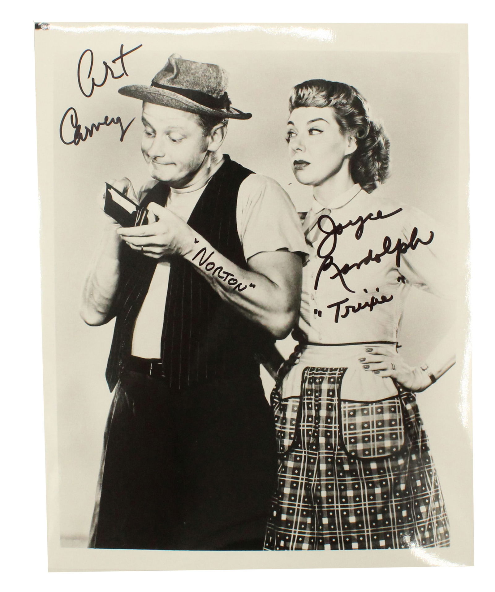Art Carney & Joyce Randolph Signed Photo (1 of 9)