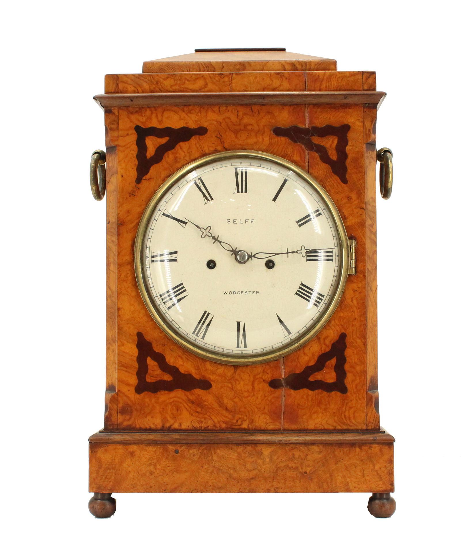 Exceptional Early 19th Century English Selfe Worcester 8-Day Elm Wood Double Fusee Mantle Clock (1 of 20)