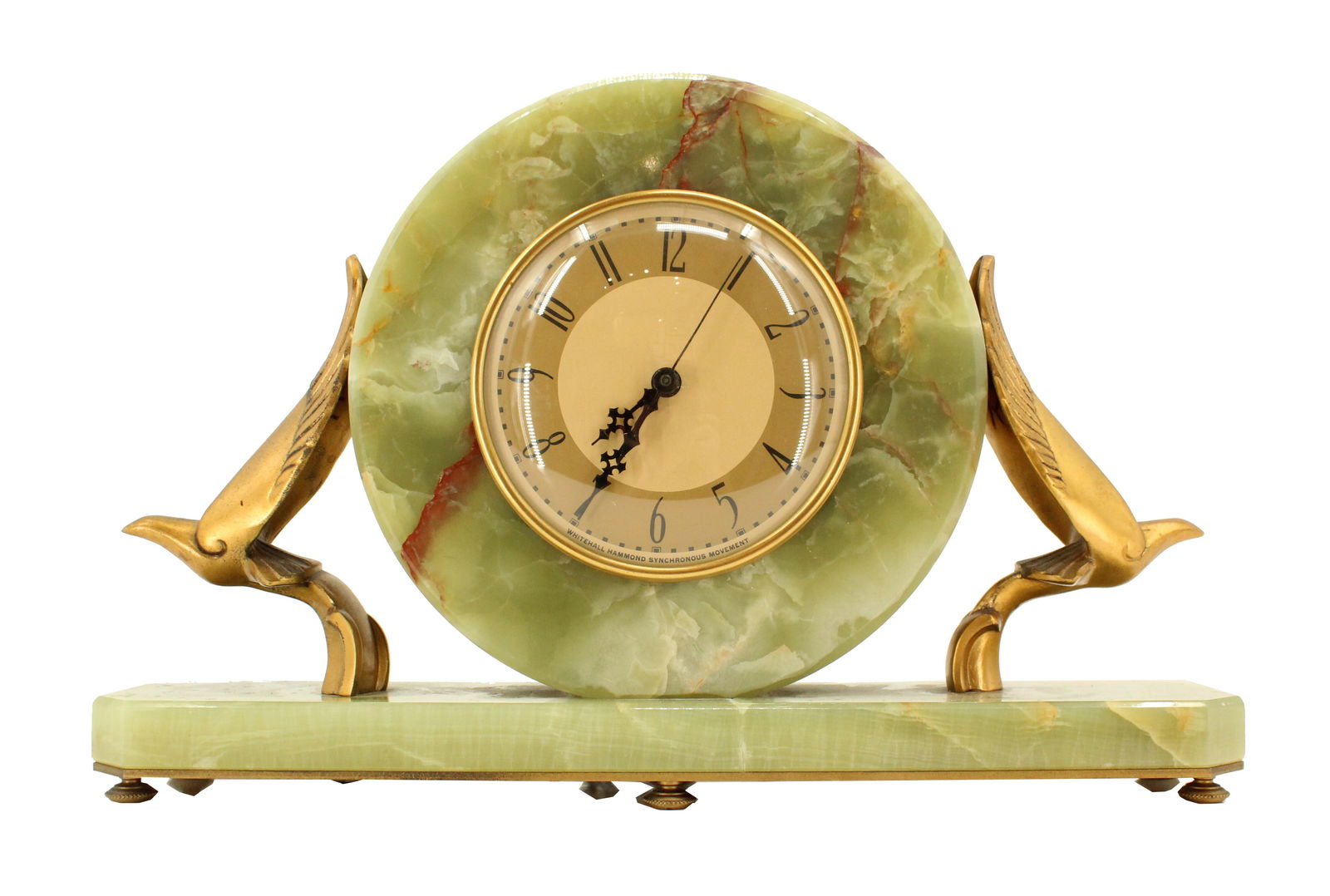 Whitehall Hammond Synchronous Movement Art Deco Clock in Onyx and Bronze (1 of 18)