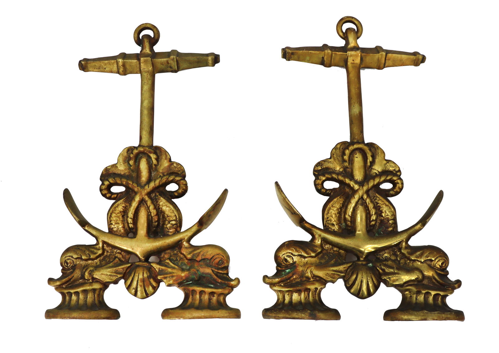 Antique Nautical Cast Brass Andirons (1 of 14)