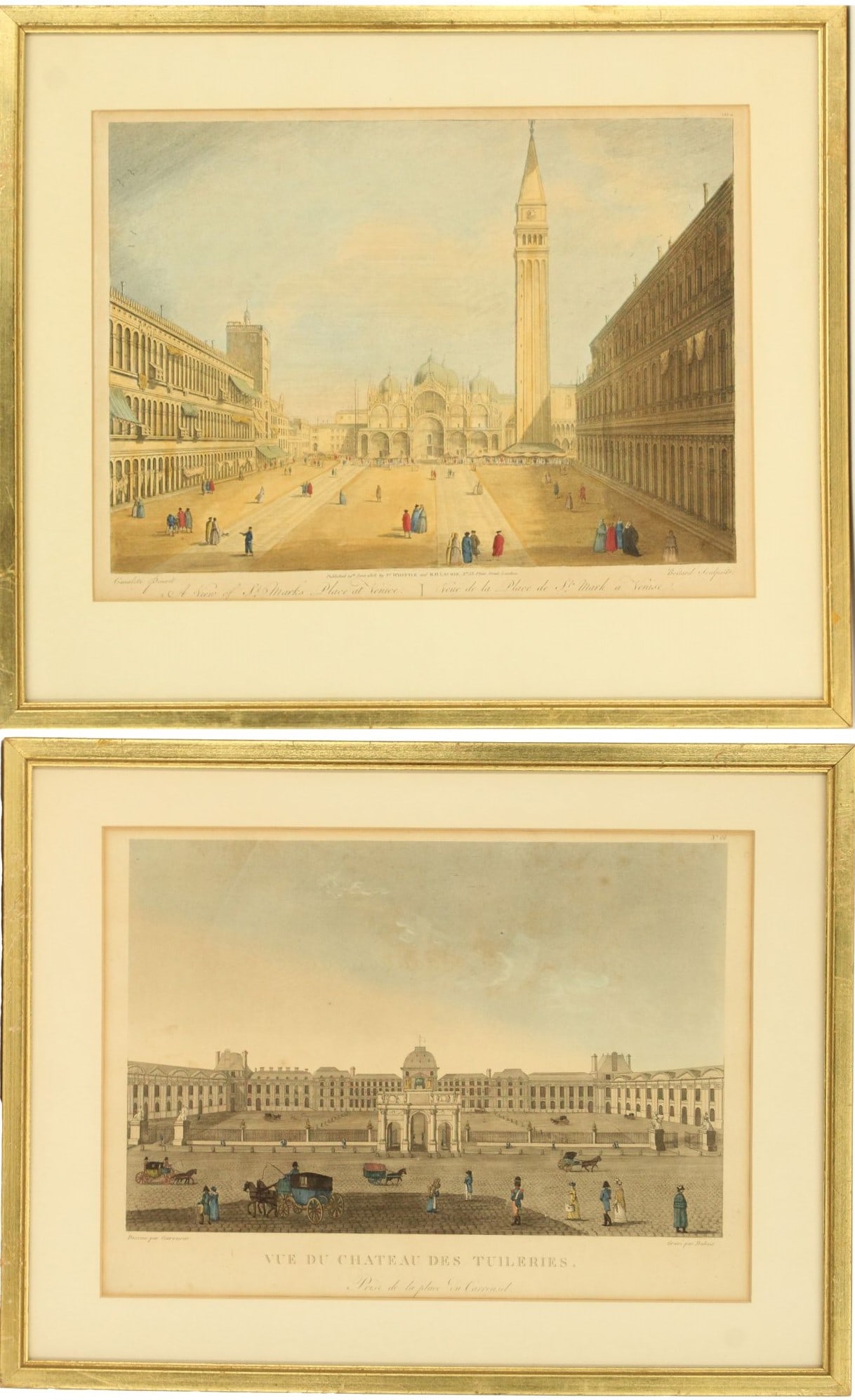 Pair of 18th Century Engravings: St. Marks Place Venice After Canaletto by Louis Philippe Boitard (1 of 20)