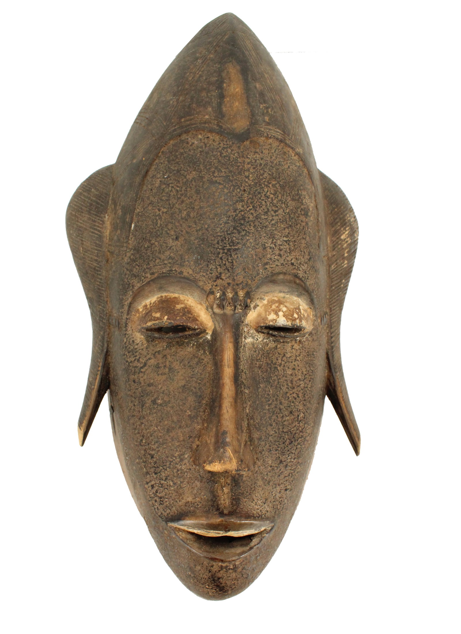 African Ivory Coast Seli Guro Carved Wood Tribal Mask: African Ivory Coast Seli Guro Carved Wood Tribal Mask. Size: 8 1/2 x 18 in. #4694 . The Seli Guro are a tribe of people from the Gur (or Guro or Gouro) ethnic group in the Ivory Coas