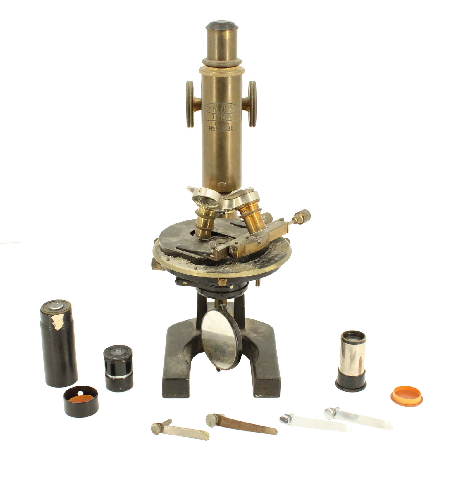 Antique 1912 Carl Zeiss Microscope with Additional Lenses and Components (1 of 18)