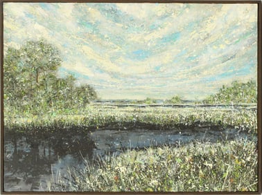 Tom Stephens (Born 1970) American, Landscape Acrylic on Canvas