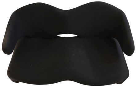 Olivier Mourgue (Born 1939) French, Djinn Black Reupholstered Love Seat