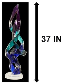 Will Grant (Born 1969) American, Swirled Abstract Acrylic Sculpture