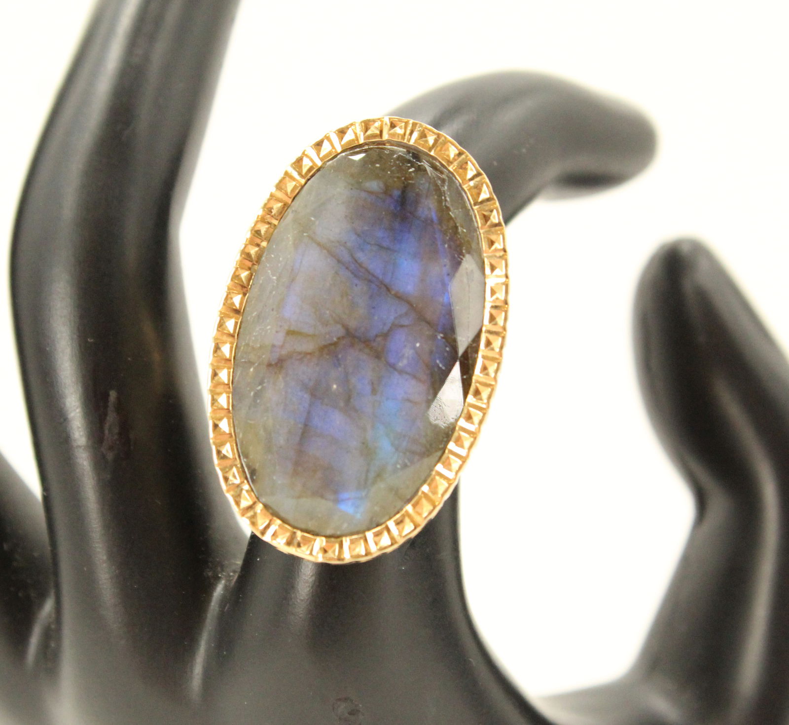 Tested 14k Gold and Labradorite Ring - Gross 6.0 g. (1 of 15)