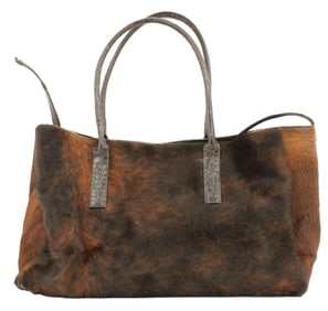 Maurizio Taiuti Italian Fur and Leather Tote Bag