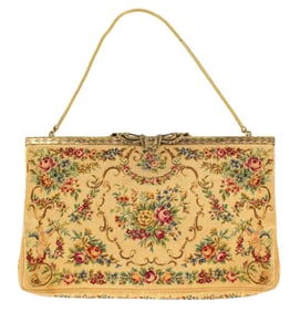 Vintage French Leo Miller Tapestry Purse
