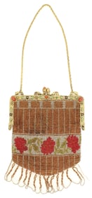Vintage Art Deco Bead Embroidered Purse