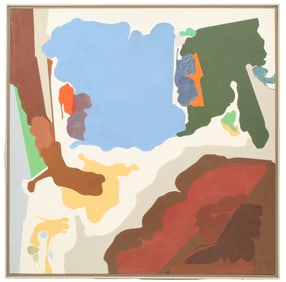 Darrell Crisp 20th Century American Abstract Oil on Canvas Painting