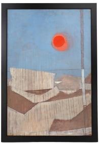 Charles Gresham 20th Century American 1950's Abstract Mixed Media Painting