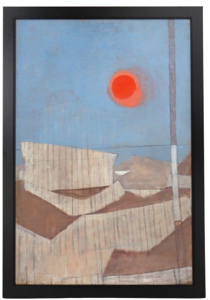 Charles Gresham 20th Century American 1950's Abstract Mixed Media Painting (1 of 9)