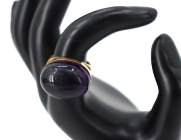 14k Gold and Natural Stone- Gross 14.2 g.