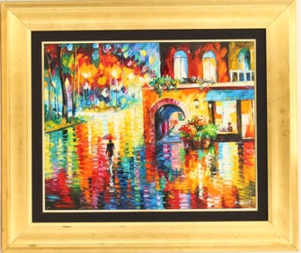 Daniel Wall (Born 1965) Chinese/American, Large Post Impressionist Oil on Canvas