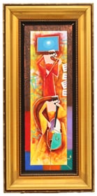 Charles Lee (Born 1948) South Korean, Acrylic on Canvas Abstract Figural