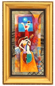 Charles Lee (Born 1948) South Korean, Acrylic on Canvas Abstract Figural