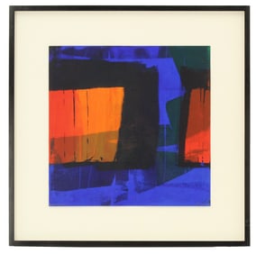 Martyn Brewster (Born 1952) British, Abstract Monoprint "Heart Song 147"